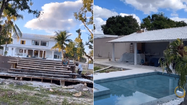Imagens da área externa da reforma da casa de Nicole Bahls - Divulgação/Divulgação @nicolebahls - Divulgação/Divulgação @nicolebahls