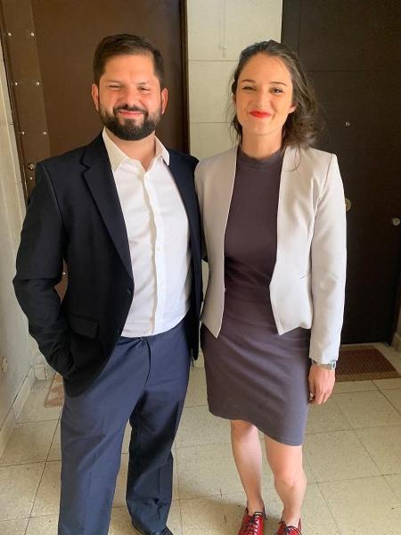 Gabriel Boric, presidente eleito do Chile, e a militante feminista Irina Karamanos, sua namorada - Reprodução/Instagram