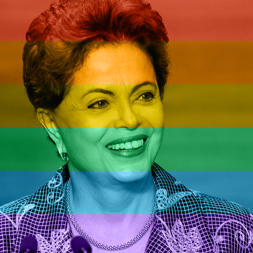 26.jun.2015 - O foto do perfil oficial da presidente Dilma Rousseff ficou mais colorido depois que aderiu à comemoração da legalização do casamento gay nos Estados Unidos