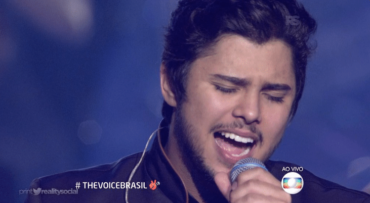 25.dez.2015 - Júnior Lord, Nikki, Ayrton Montarroyos e Renato Vianna se apresentaram da grande final do "The Voice Brasil", solo, em dueto ou em quarteto. O resultado do campeão só foi anunciado depois da meia-noite - Reprodução/TV Globo