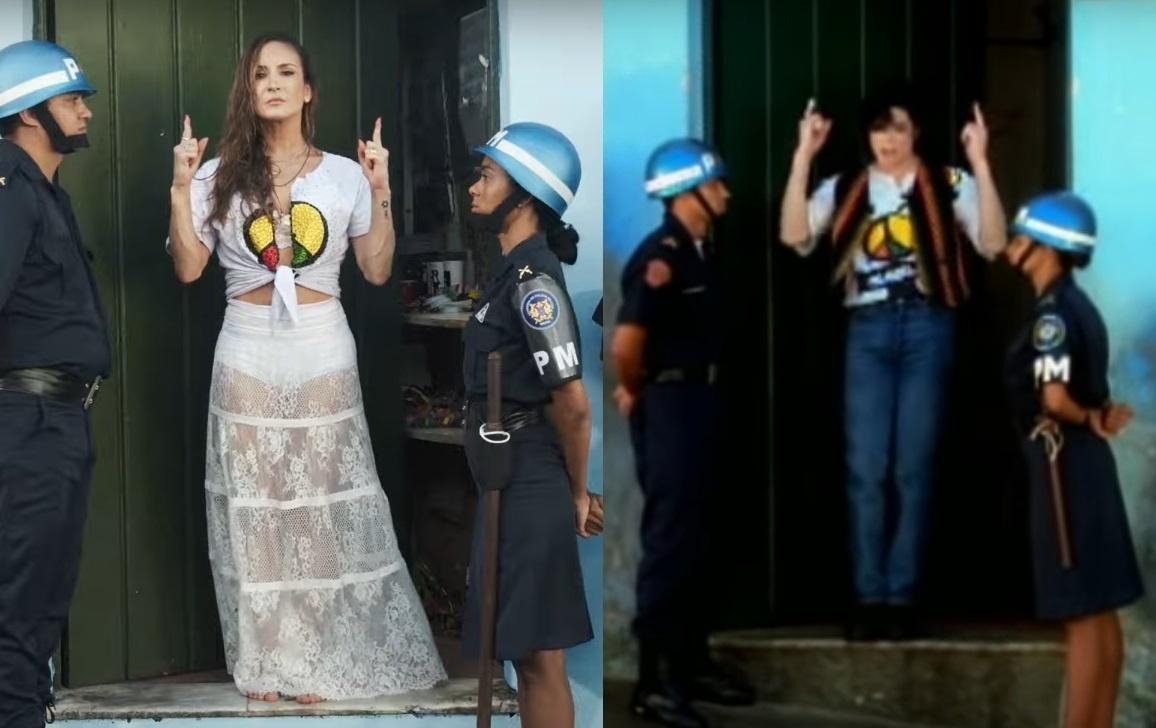 Claudia Leitte homenageia Michael Jackson em clipe de "Saudade", rodado no Pelourinho, em Salvador - Reprodução/Montagem
