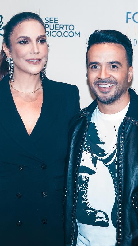 Ivete Sangalo e Luis Fonsi nos bastidores do show do porto-riquenho em SP, em 2018 - Mauricio Santana/Getty Images - Mauricio Santana/Getty Images