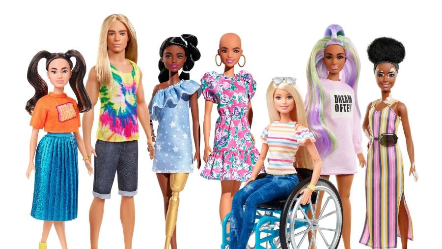 Os novos bonecos da linha Barbie Fashionistas - Reprodução/Mattel