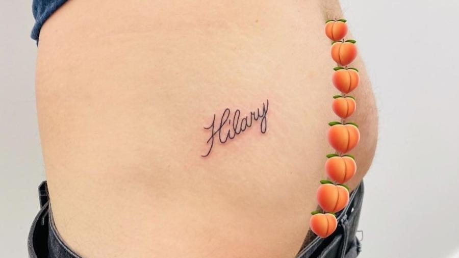 Matthew Koma tatuou o nome de Hilary Duff na bunda - Reprodução/Instagram