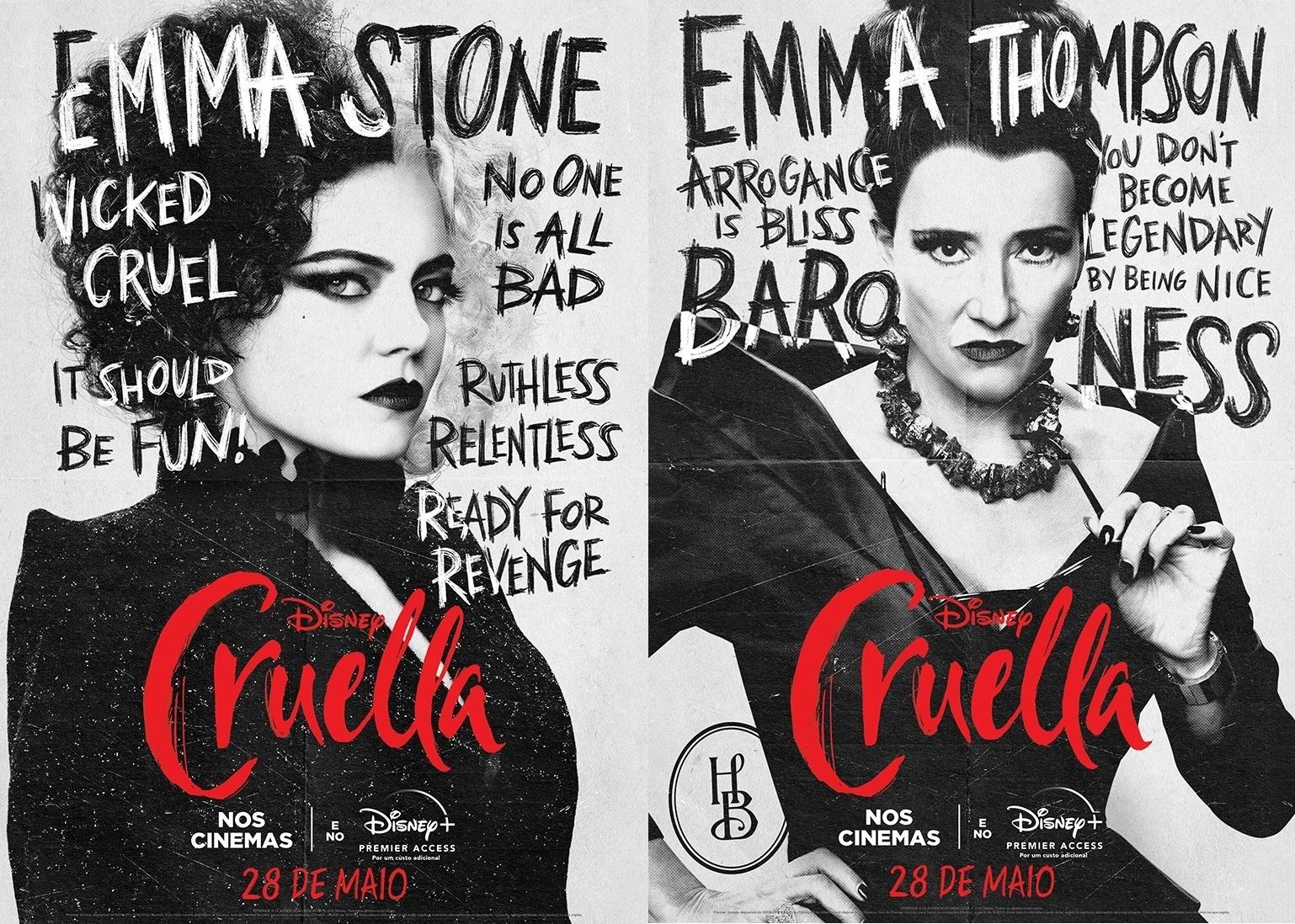Cruella: Emma Stone e Emma Thompson, ganhadoras do Oscar, se enfrentam