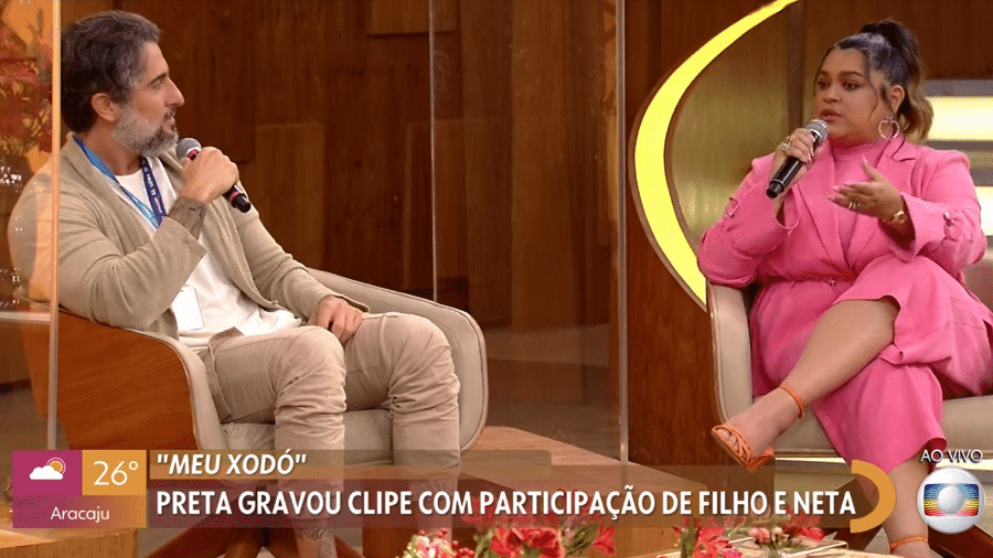 Marcos Mion e Preta Gil foram os convidados de hoje no "Encontro com Fátima Bernardes" - Reprodução/Globoplay