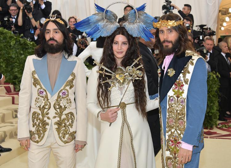 Alessandro Michele, Lana del Rey and Jared Leto, all in Gucci, at the 2018 Met Gala - Neilson Barnard/Getty Images - Neilson Barnard/Getty Images