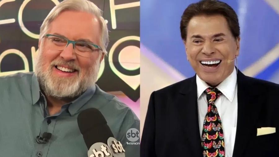 Leão Lobo (à esquerda) 'esnobou' convite de Silvio Santos (à direita) para o Troféu Imprensa