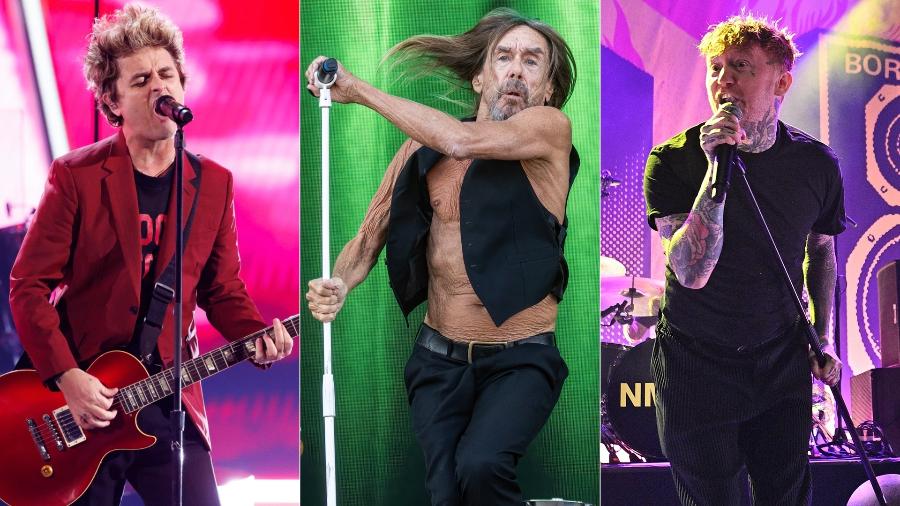 Green Day, Iggy Pop e Sex Pistols com o vocalista Frank Carter se apresentam no dia 7 de setembro de 2025 na noite punk do The Town - Getty Images