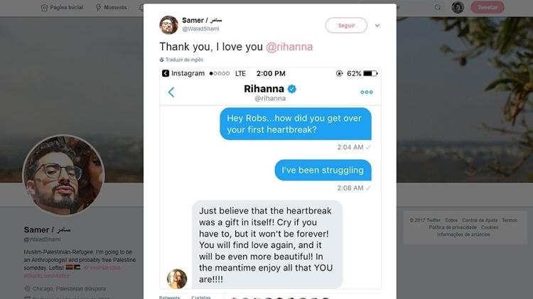 Conselho de Rihanna - Reprodução/Twitter - Reprodução/Twitter