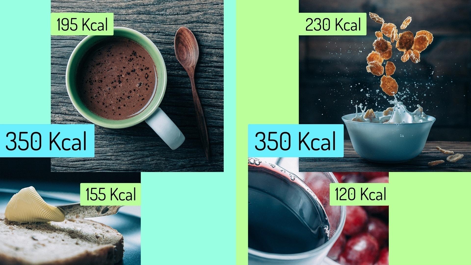 Comparativo de calorias - Arte/VivaBem