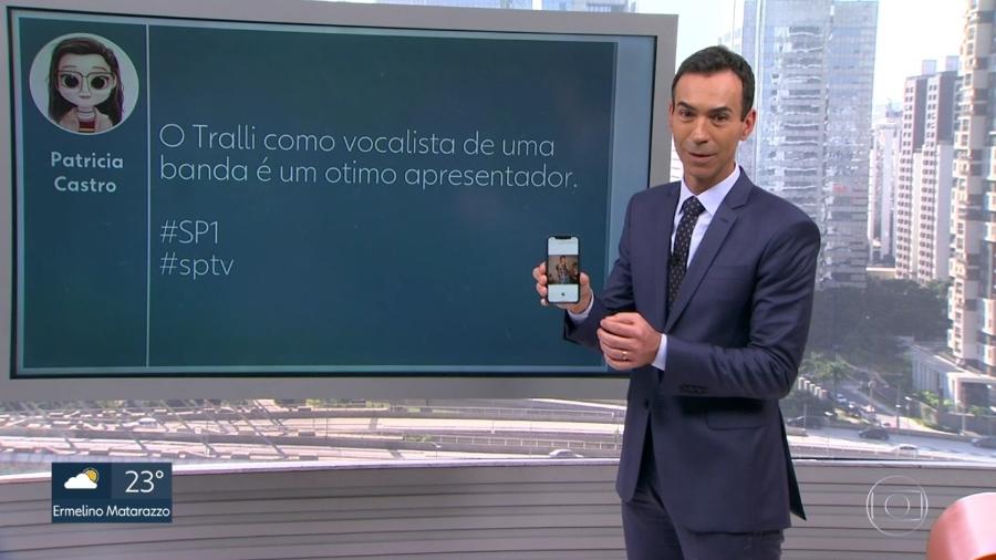 César Tralli relembra tempos de roqueiro no SP1, telejornal local da Globo - Reprodução/TV Globo
