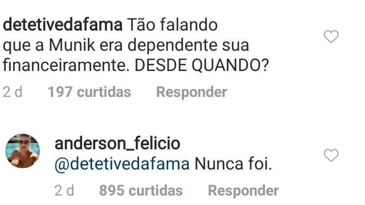 Anderson Felício fala da ex-mulher, Munik Nunes - Reprodução/Instagram - Reprodução/Instagram