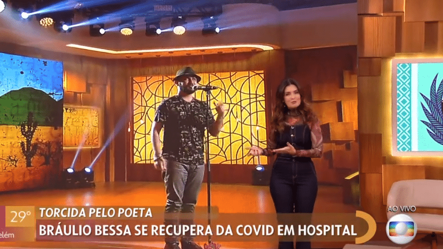 Fátima Bernardes mandou recado para o poeta Bráulio Bessa - Reprodução / TV Globo