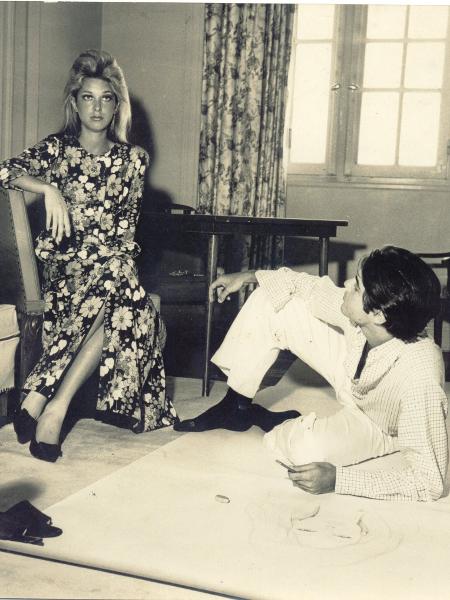 A então modelo Maria Stella Splendore e o estilista Dener formavam um casal de celebridades nos anos 60  - Arquivo pessoal 