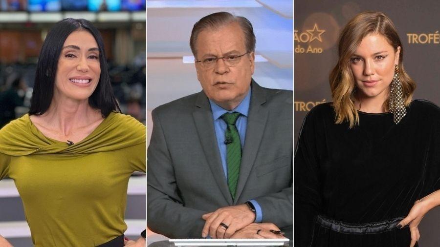 Michelle Barros, Chico Pinheiro e Alice Wegmann deixaram a Globo nas últimas semanas - Reprodução/Globo