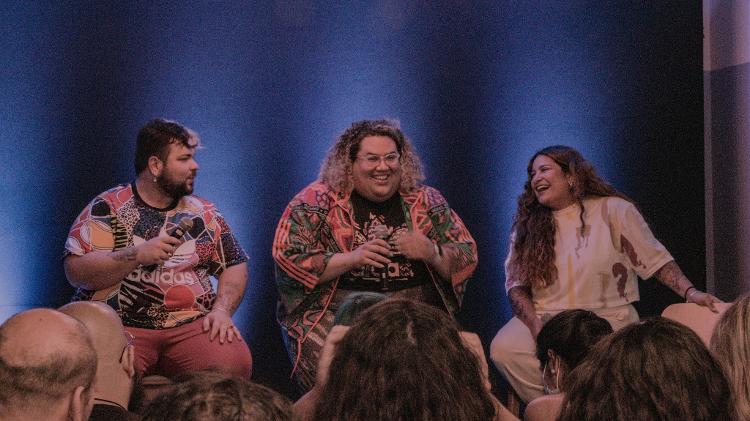 Da esq. p a dir.: Caio Cal, Beta Boechat e Alexandra Gurgel - Divulgação - Divulgação