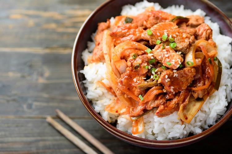 Kimchi com carne de porco e arroz - Getty Images/iStockphoto - Getty Images/iStockphoto
