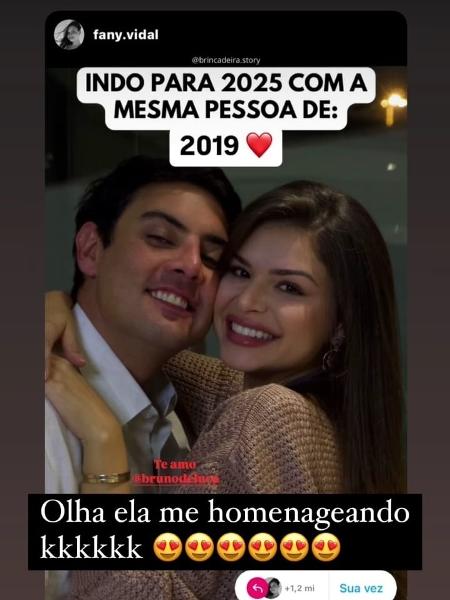 Bruno de Luca e Sthefany Vidal passam o Ano Novo juntos desde 2019