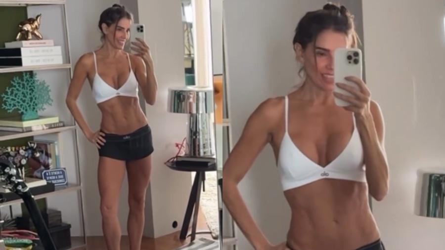 Deborah Secco exibiu o físico após treino Deborah Secco exibiu o físico após treino