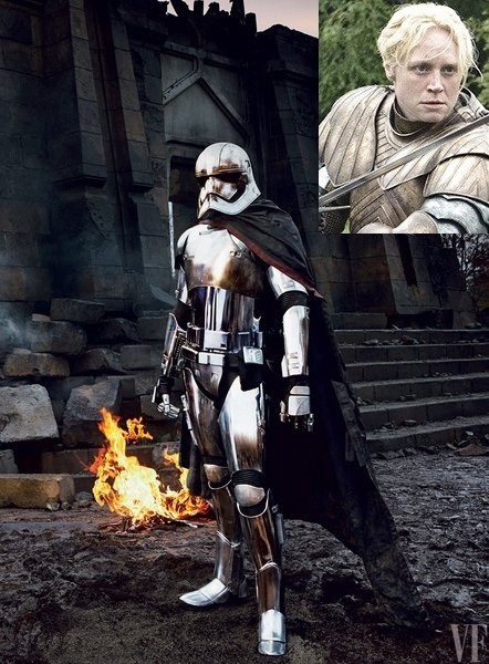 Gwendoline Christie, a Brienne de "Game of Thrones", será a Captain Phasma em "Star Wars: Episódio VII - O Despertar da Força" - Annie Leibovitz/Vanity Fair/Reprodução
