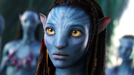 A atriz Zoe Saldana como Neytiri, em "Avatar" - Divulgação - Divulgação