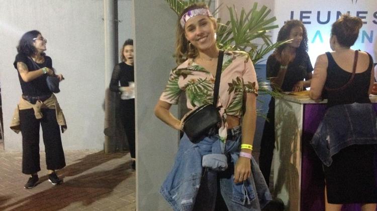 Thati Lopes, do Porta dos Fundos, compareceu ao show de Sandy e Junior no Rio - Carolina Farias/UOL - Carolina Farias/UOL