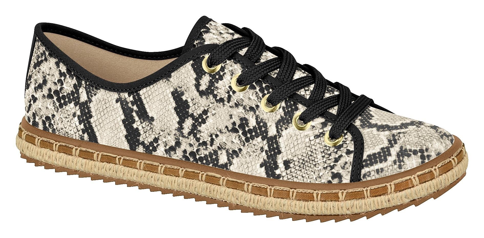 Tênis em tecido estampado - Divulgação