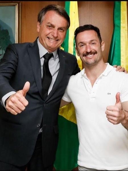 Jair Bolsonaro e Diego Hypolito - Reprodução/Instagram 