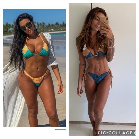 O antes e o depois de Monique Amin - Reprodução/ Instagram