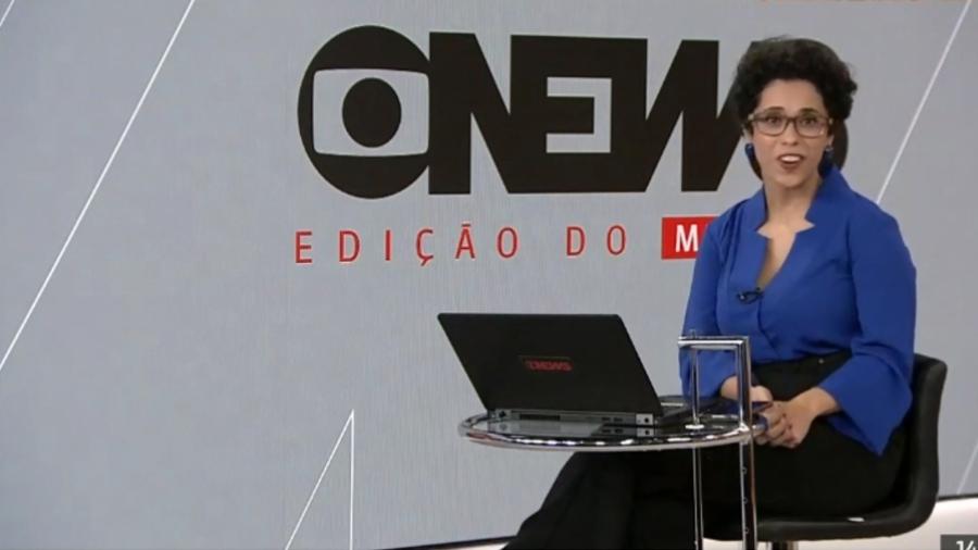 Lilian Ribeiro se emociona ao ver reportagem de reencontro de famílias - Reprodução/Globo News