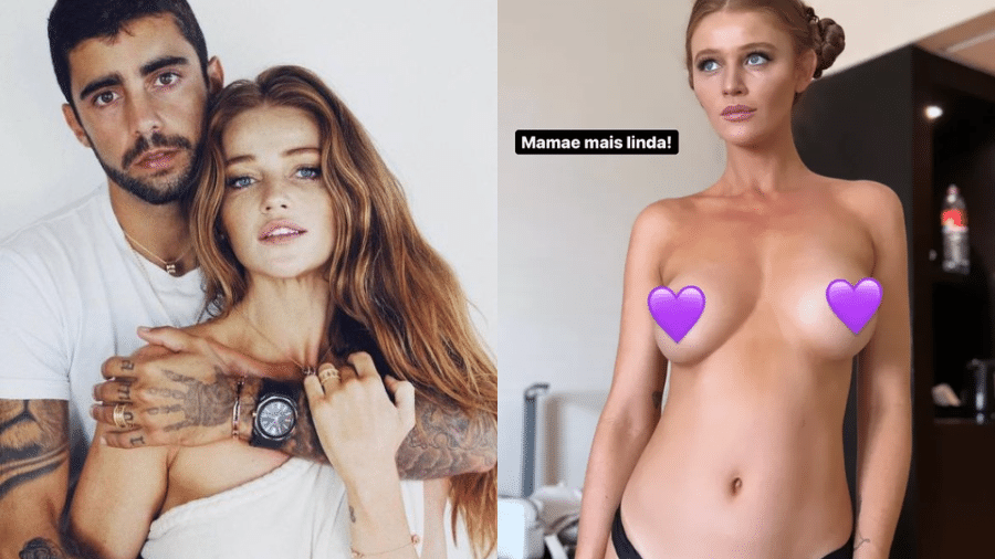 Cintia Dicker posa de topless e Pedro Scooby baba - Instagram