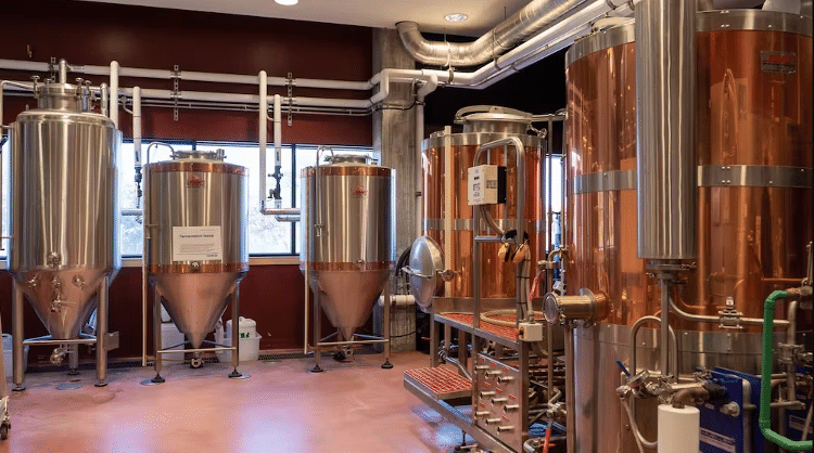 A plataforma de fermentação da Federation University (na Austrália) tem todas as ferramentas para fazer uma ótima cerveja, incluindo recipientes de fermentação cônica