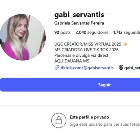 Perfil da influenciadora digital Gabriela Cervantes foi fechado após prisão - undefined