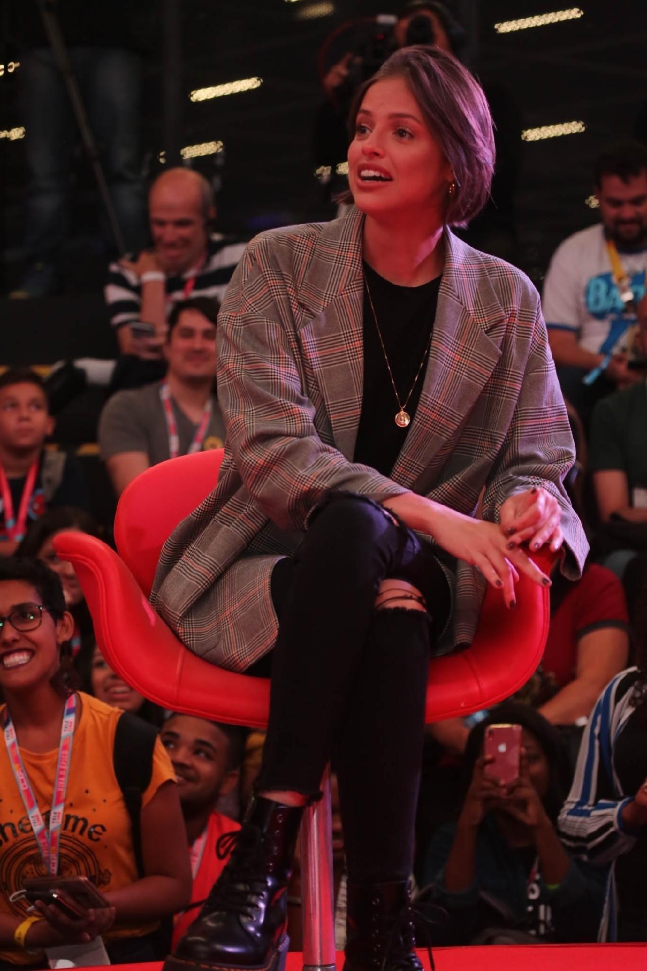 Agatha Moreira participou de painel do Globoplay no segundo dia da CCXP 2019 - Amauri Nehn/Brazil News