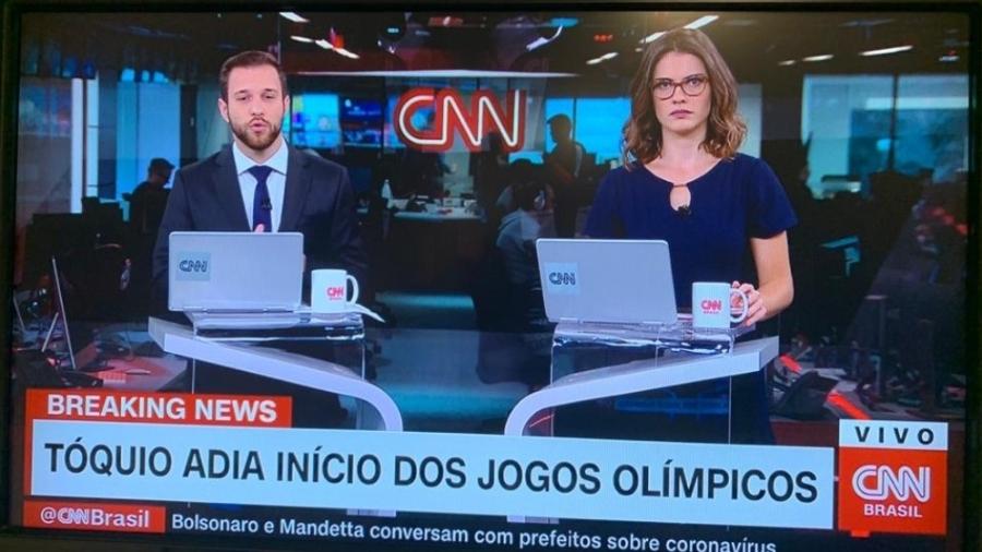 CNN Brasil informa, erradamente, que os Jogos Olímpicos de Tóquio teriam sido adiados - Reprodução