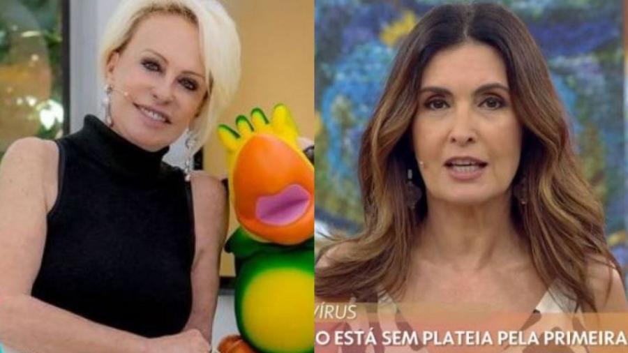 Fátima Bernardes e Ana Maria Braga - Montagem de fotos reprodução/TV Globo