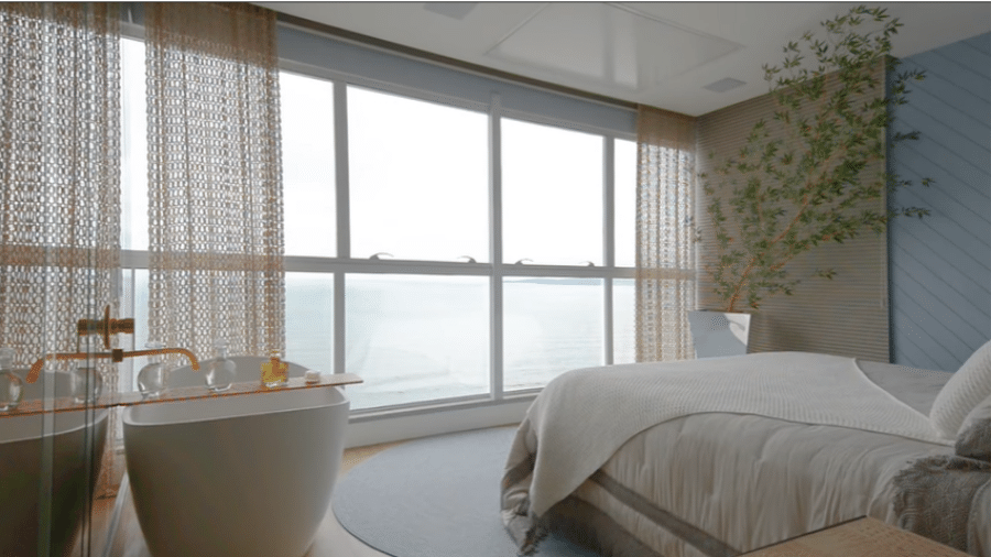 O apartamento fica localizado em Itapema (SC) e custou R$ 2 milhões - Reprodução/Youtube/Casa Vogue Brasil