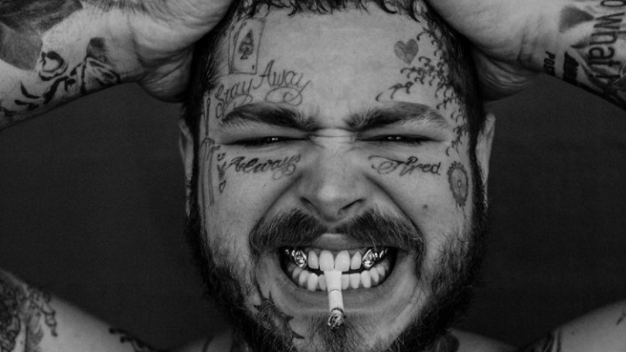 Post Malone exibe diamantes nos dentes - Reprodução / Instagram / Damon Baker Studio