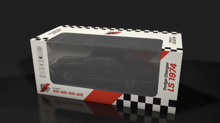 NFT do Dodge Charger LS 1974 preto de Badolato tem até caixinha de papel virtual - Divulgação - Divulgação