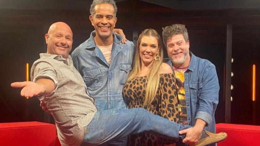 Simony ao lado de Mike, Jairzinho e Tob, a turma do "Balão Mágico" sucesso infantil dos anos 80 - Reprodução/Instagram