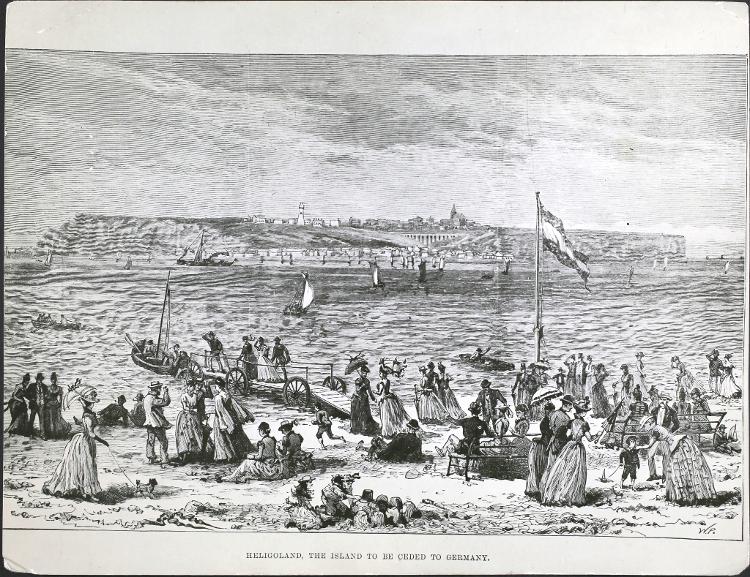 Vista de Helgoland, em ilustração de 1890