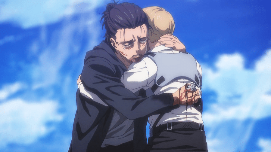 Eren chorando em 'Attack on Titan' Eren chorando em 'Attack on Titan'