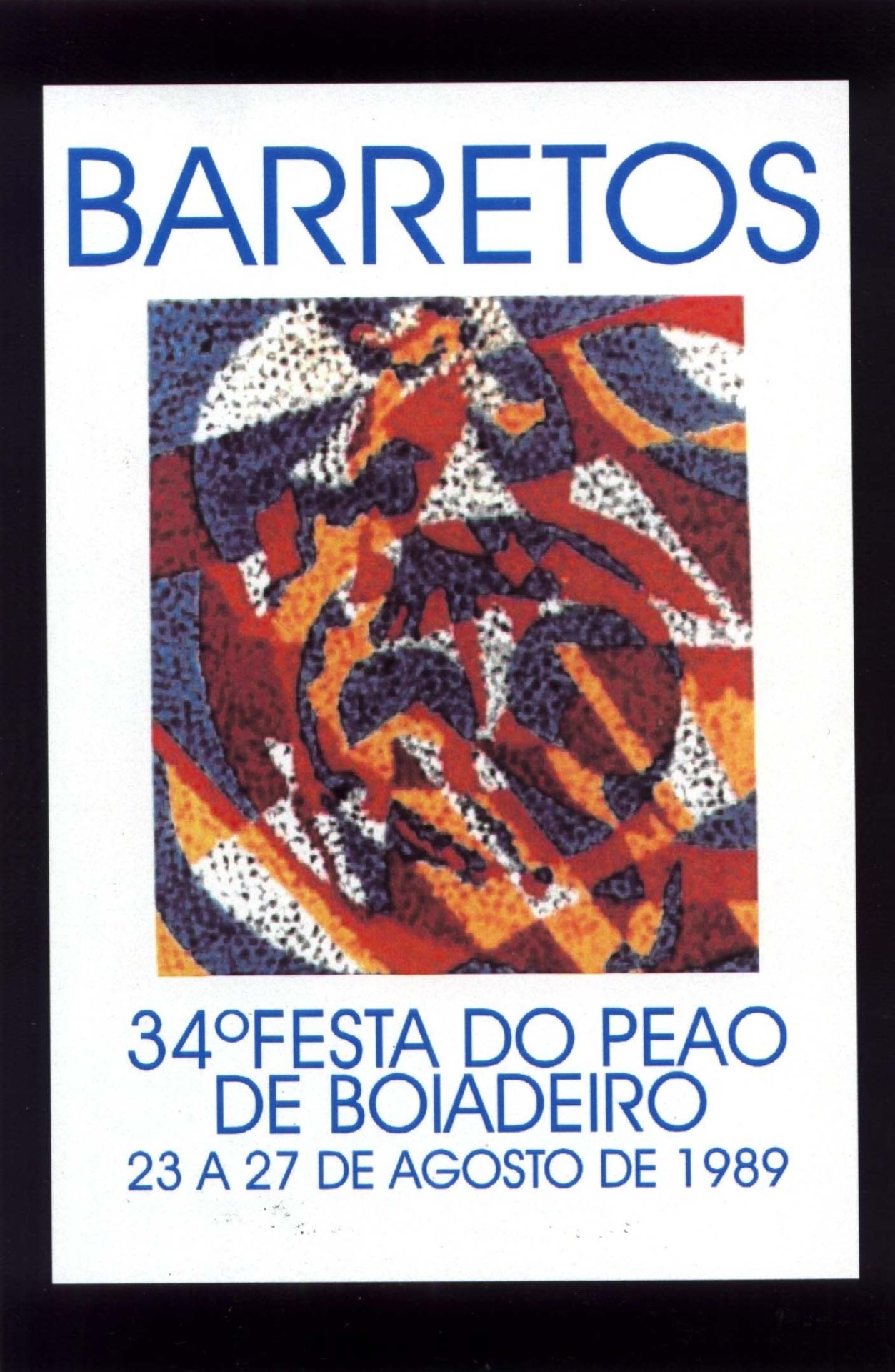 O artista gráfico Cláudio Tozzi assina o pôster da edição de 1989 da Festa de Barretos - Reprodução