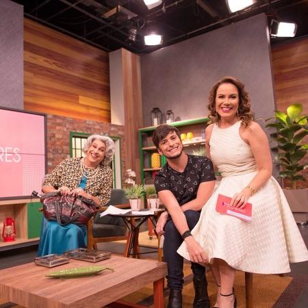 Tia (Guilherme Uzeda), Fefito e Regina Volpato no novo cenário do programa "Mulheres", da Gazeta - Reprodução/Instagram - Reprodução/Instagram