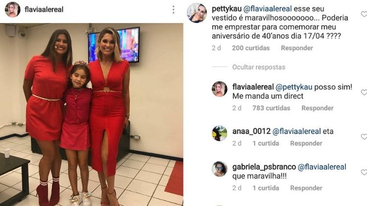 Fã pede e Flávia Alessandra diz que vai emprestar vestido - Reprodução/Instagram - Reprodução/Instagram