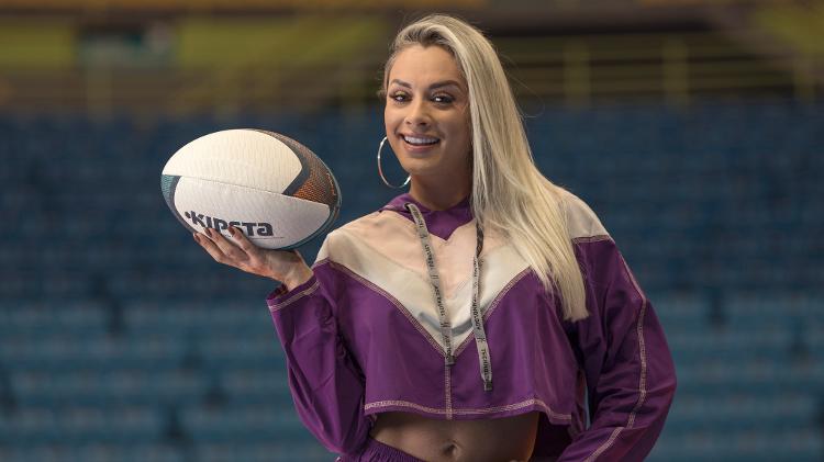 A apresentadora Juju Salimeni posa para foto no Ginasio do Ibirapuera, em São Paulo - Divulgação / Renato Stockler - Divulgação / Renato Stockler