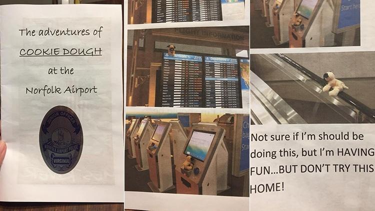 A capa das aventuras do bichinho de pelúcia. "Não tenho certeza de deveria estar fazendo isso, estou me divertindo, mas não tente isso em casa!" - Reprodução/Facebook - Reprodução/Facebook