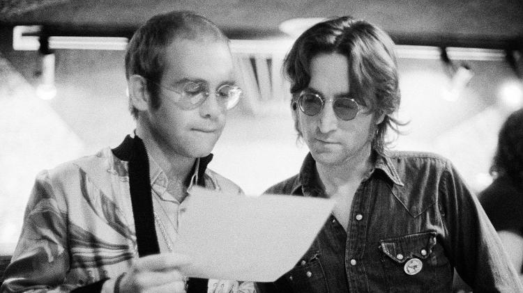 Elton John e John Lennon em 1974 - Bob Gruen - Bob Gruen