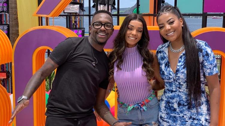 Mumuzinho, Brunna Gonçalves e Ludmilla na gravação do "Só Toca Top Verão" - Reprodução/Instagram - Reprodução/Instagram